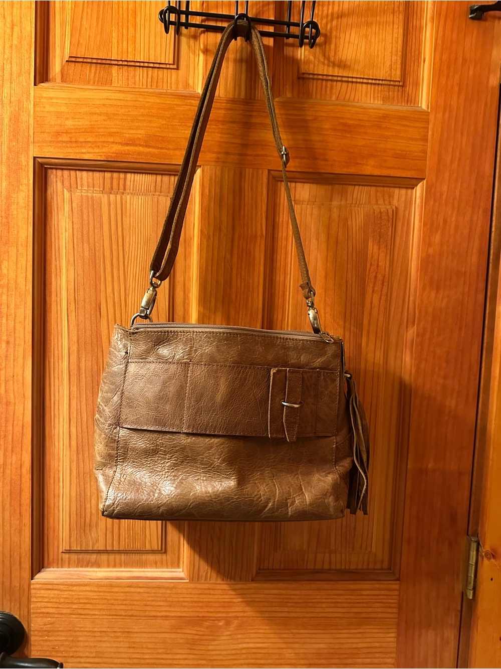 Pure Dixie Brown Leather Codi Shoulder Bag